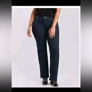 Levi's Women's Classic Bootcut Mid Rise Jeans Sz 22W Dark Blue NEW